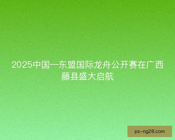 2025中国—东盟国际龙舟公开赛在广西藤县盛大启航